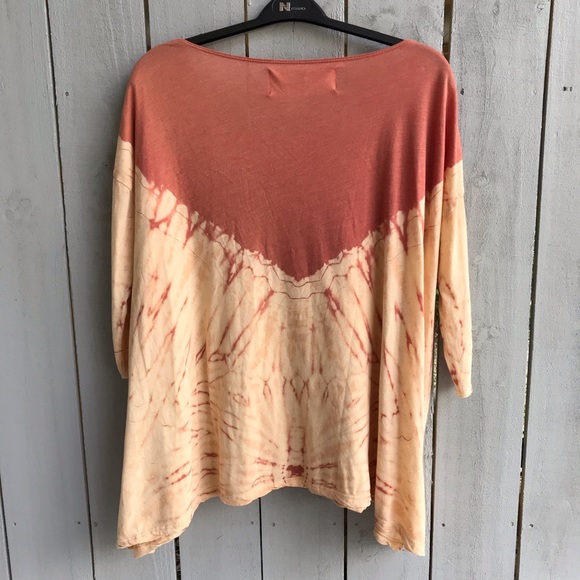 Free People Orange Tiedye Shirt - Picture 6 of 6